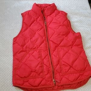 J. Crew Red Puffer Vest